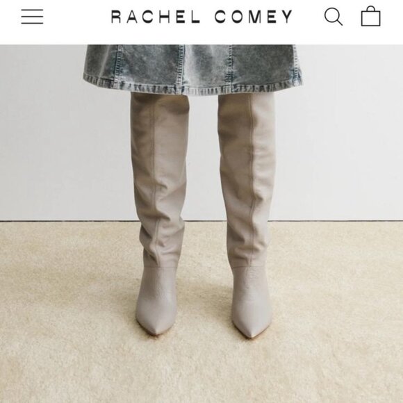 Rachel Comey  leather boots in stone grey. No zipper. 100% Leather. 70mm heel. - Picture 1 of 10